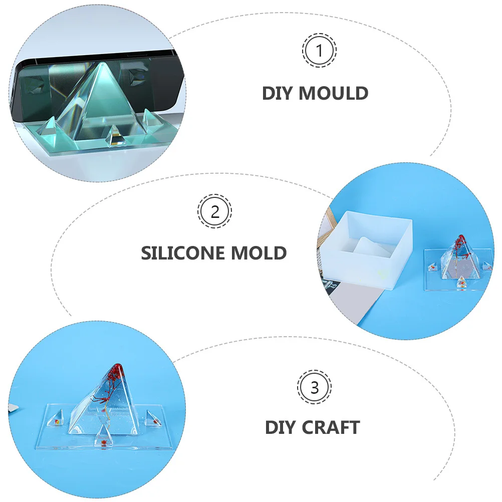 

1pc Silicone Pyramid Mold Diy Craft Casting Mould For Decorative Handmade Ornament Resin Art Jewelry Making Tool Accessory