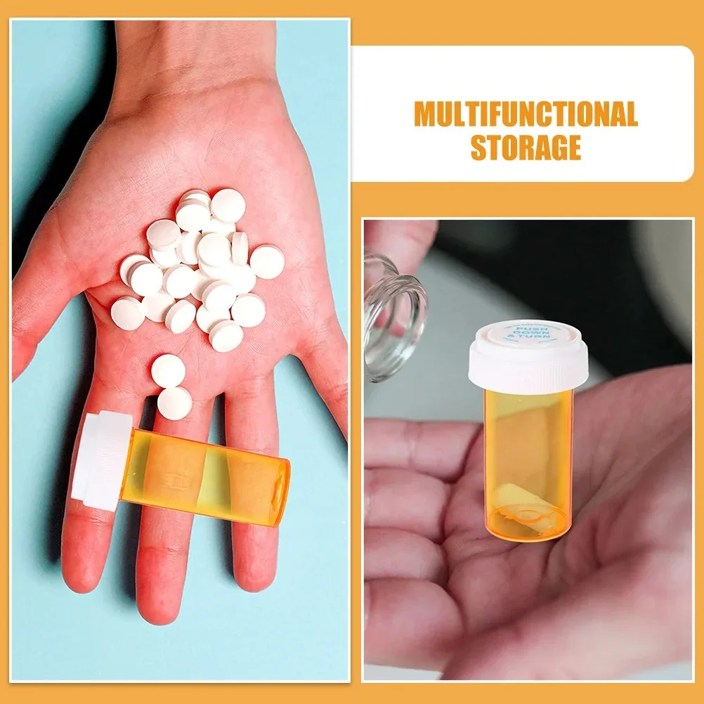 8 Dram Reversible Cap Vial Child Container Storage Stash Jar Pill Bottle