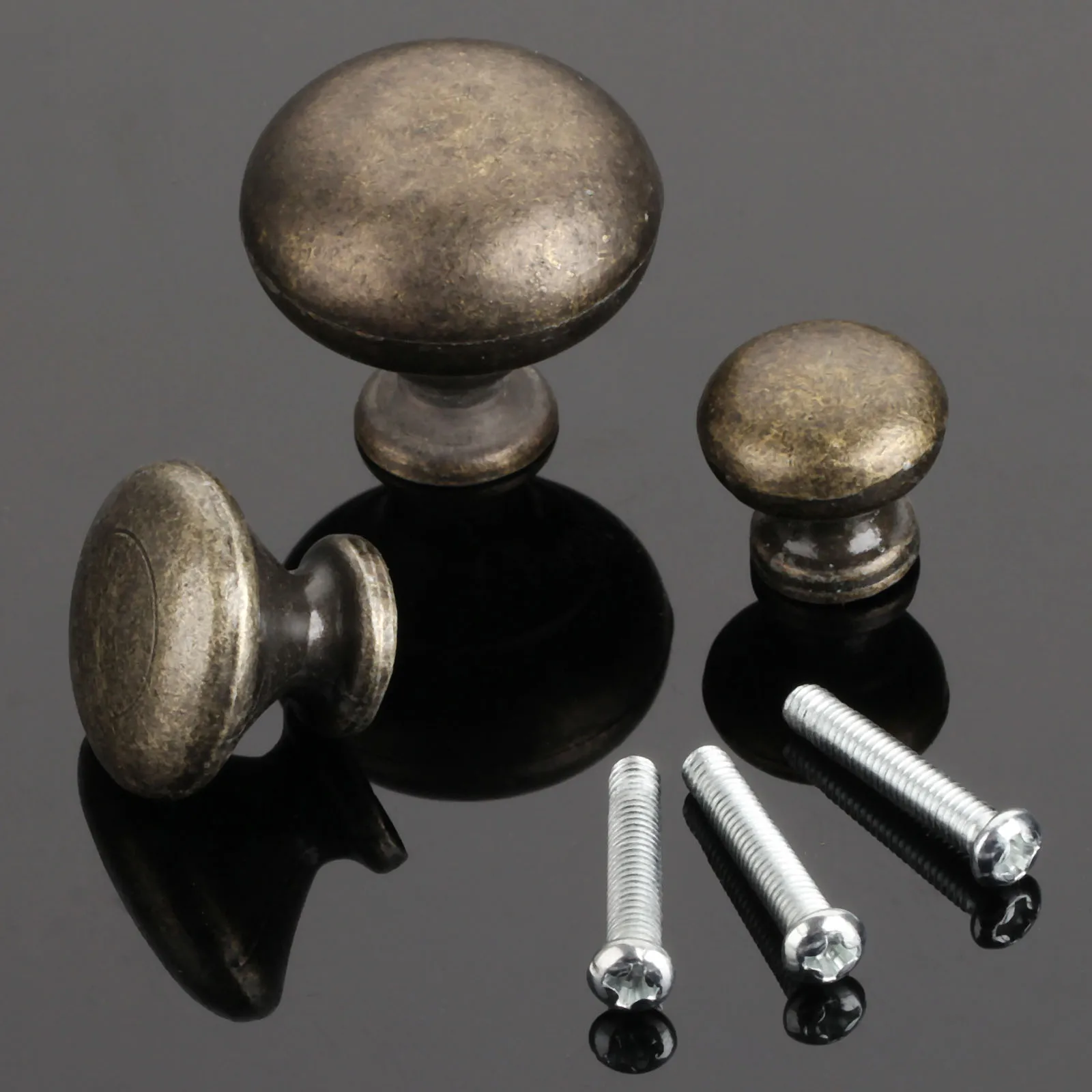 1Pc Antique Round Furniture Handle Mini Jewelry Box Knobs and Pulls Drawer Cupboard Cabinet Pull Handles Furniture Hardware