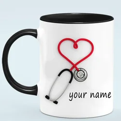 2024 medici regalo personalizzazione ospedaliera stetoscopio divertente e unico tazza da caffè in ceramica tazze tazze da caffè tazza da tè insolita