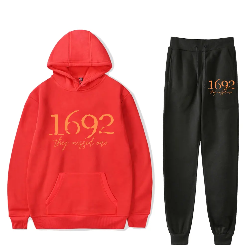 1962 they missed  one halloween  merch  hoodies suits pocket drawstring hoodies sweatshirt Strap sports pants