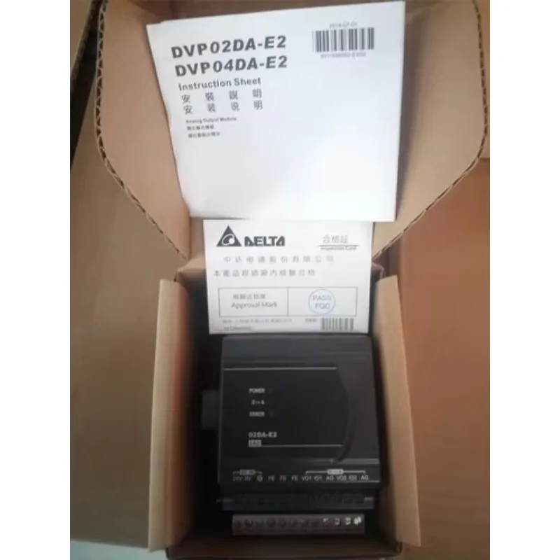 Plc One Brand New Dvp02da-e2 Analog Expansion Module Expedited Shipping for Warranty Product