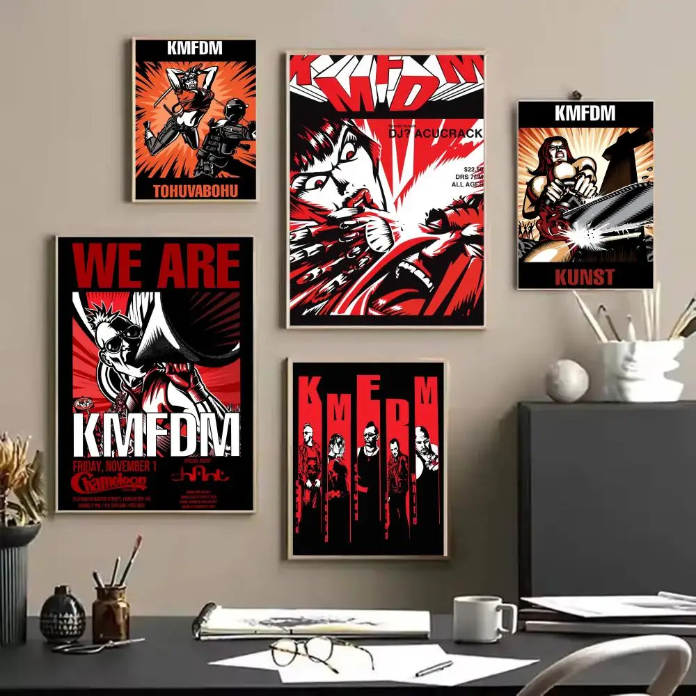 Rock Band K-Kmfdm Painting Calligraphy Canvas HD Poster Wall Art interior Hallway Home Decoration Holiday Gifts