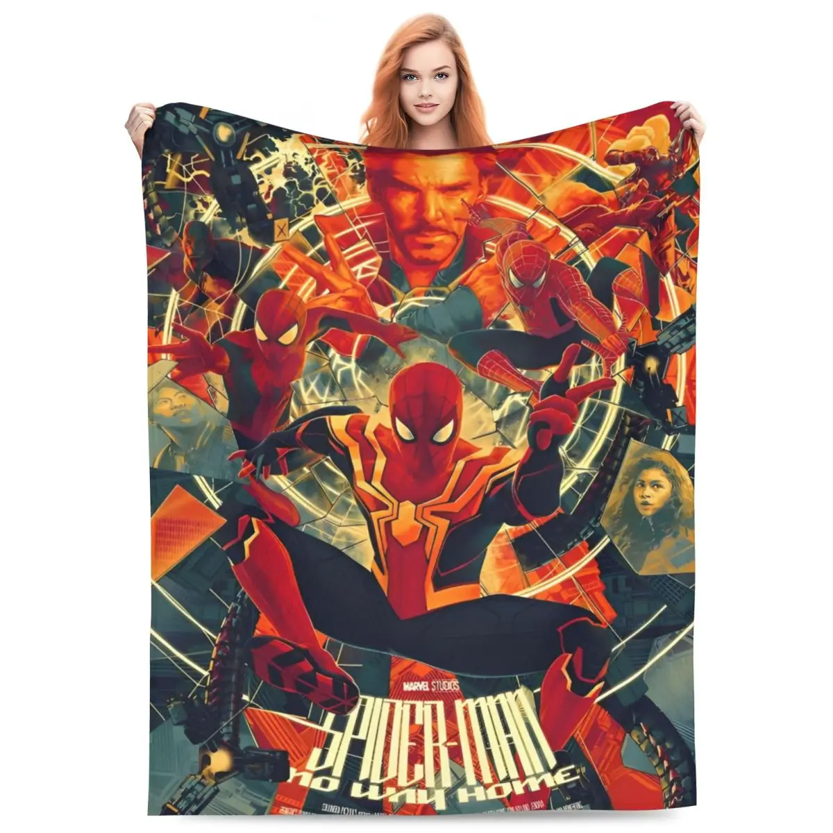 Avengers Marvel Assemble Warm Blanket Travel Office Plush Throw Blanket Funny Couch Chair Flannel Bedspread Sofa Bed Cover