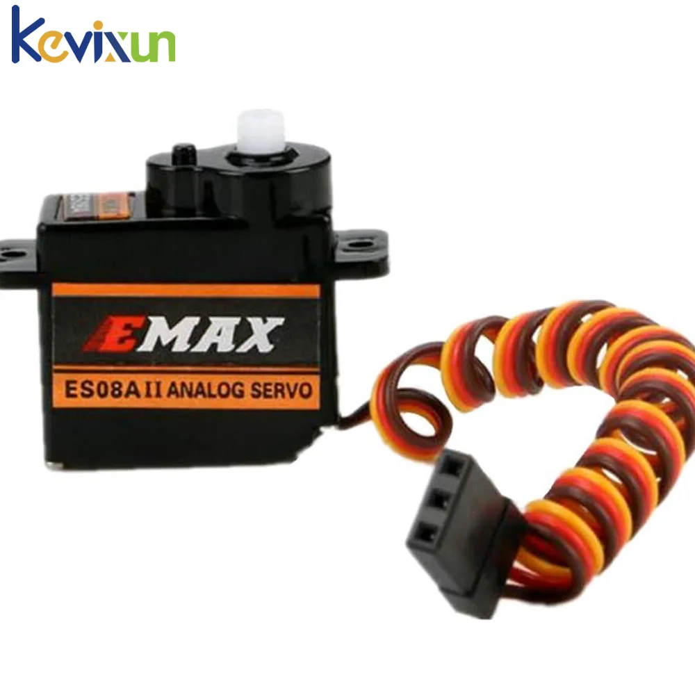 EMAX ES08MA ES08MAII Mini Metal Gear Servo Analógico para Rc Hobbies Carro Barco Helicóptero Avião Rc Robô