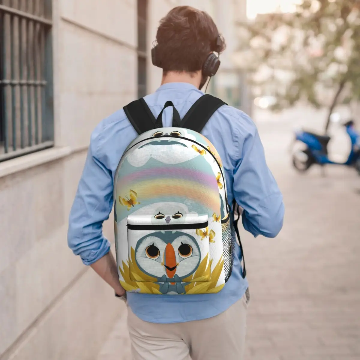 Puffin Rock And New Friends Backpack Student BookBag Kids School Bag Computer Shoulder Bags for Men Women
