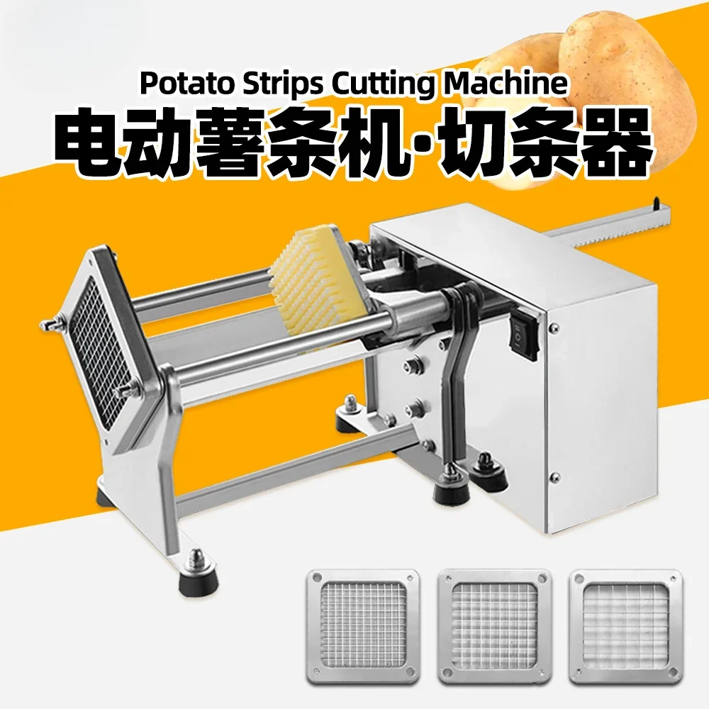 

Electric French fries machine, hot mining commercial kitchen equipment, automatic potato cutting machine, French fries cutting