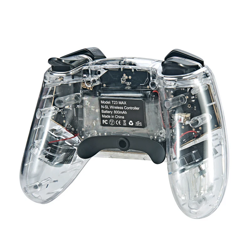 Crystal Switch Pro Bluetooth Game Controller 6 Axis Motion Dual Vibration Motor Gamepad Joypad Compatible Ninendo Switch Gamepad