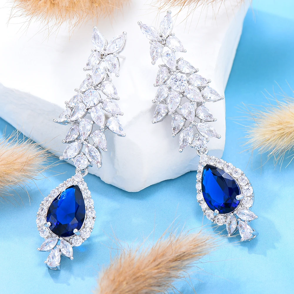 

Missvikki New Luxury Trendy Long Drop Earrings For Girlfriend Mom Gifts Jewelry Accessories High Quality Scalloped Ginkgo Biloba