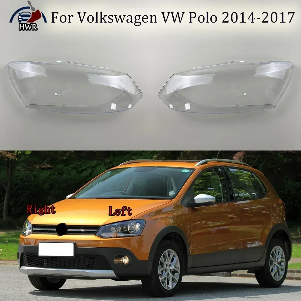 

Headlamp Shell Transparent Headlight Cover Lamp Shade Lampshade Lens Plexiglass For Volkswagen VW Polo 2014 2015 2016 2017