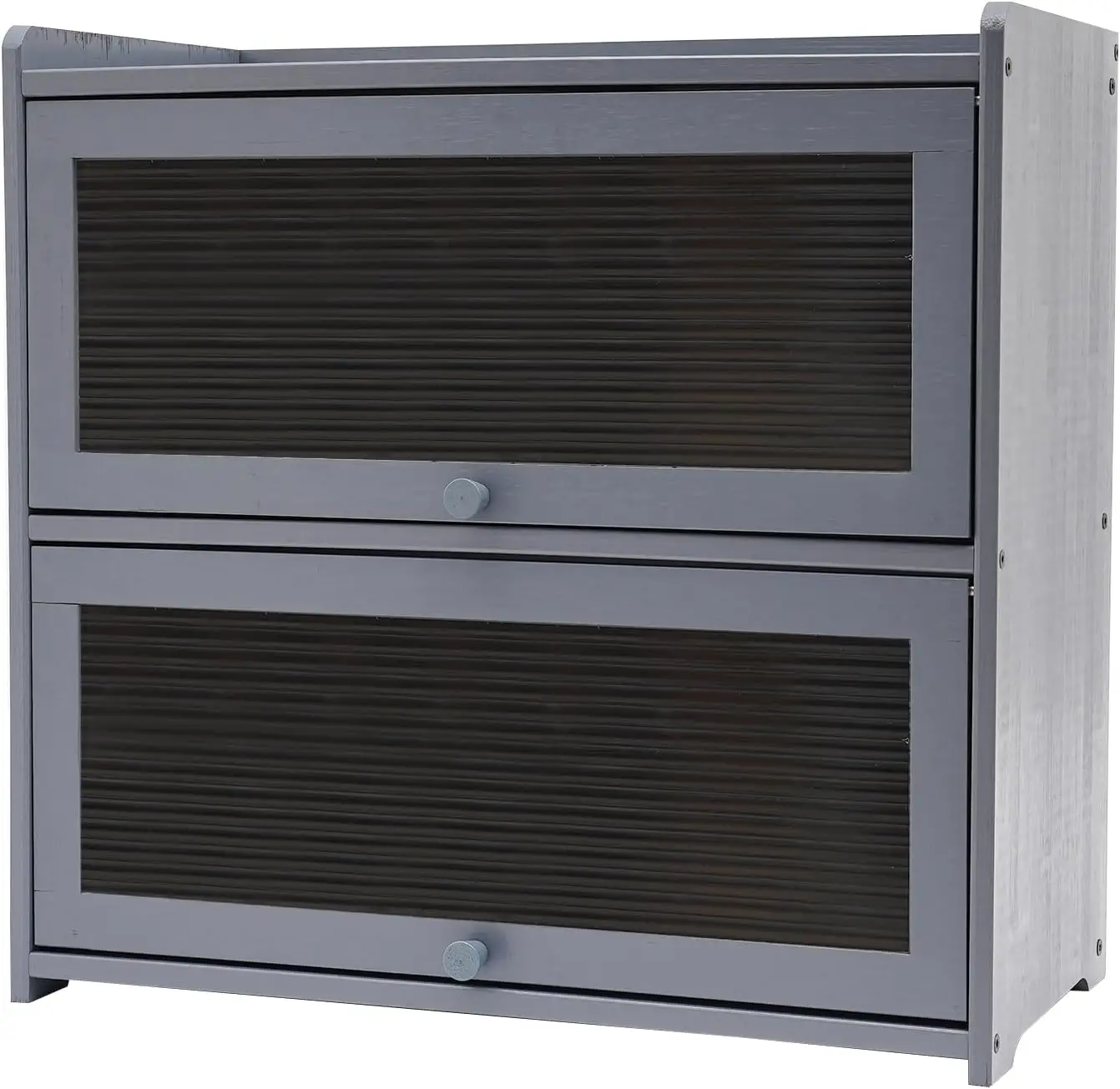 

Бамбуковый шкаф для хранения, хлебница для кухонной столешницы, 2-слойный держатель хлебной коробки, 2-уровневый органайзер с акриловыми дверцами, опоры