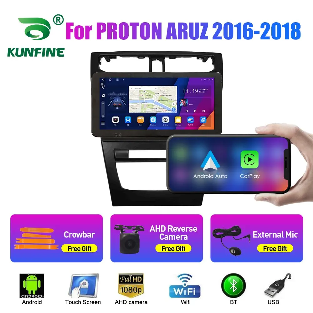 

10,33-дюймовый автомобильный радиоприемник для PROTON ARUZ 2016-2018 2Din Android, восьмиядерный автомобильный стерео DVD, GPS-навигатор, плеер, QLED-экран Carplay