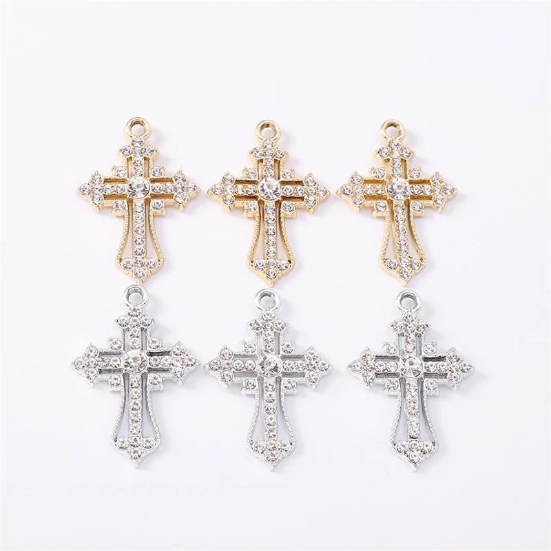 

Duarte 20Pcs/Lot Cute Crystal Metal Cross Charms Pendants for Making Necklaces Earrings Bracelets DIY Crafts Jewelry Accessories