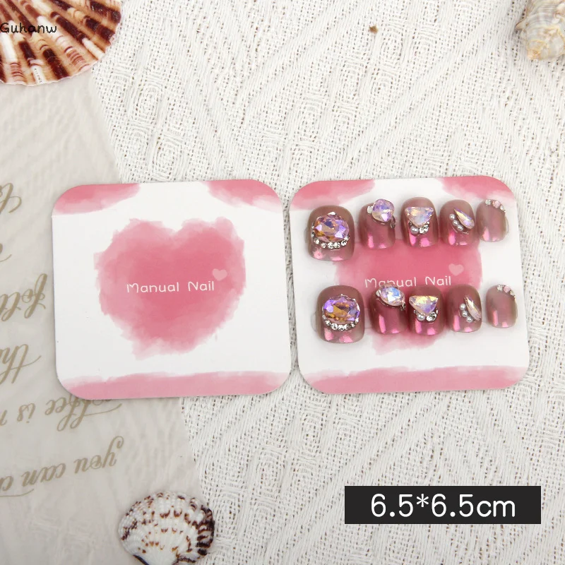 

【WHB】10 PCS Press-On Nail Packaging Display Handmade False Nail Design Swatch Show Card Manicure Sample Display Salon