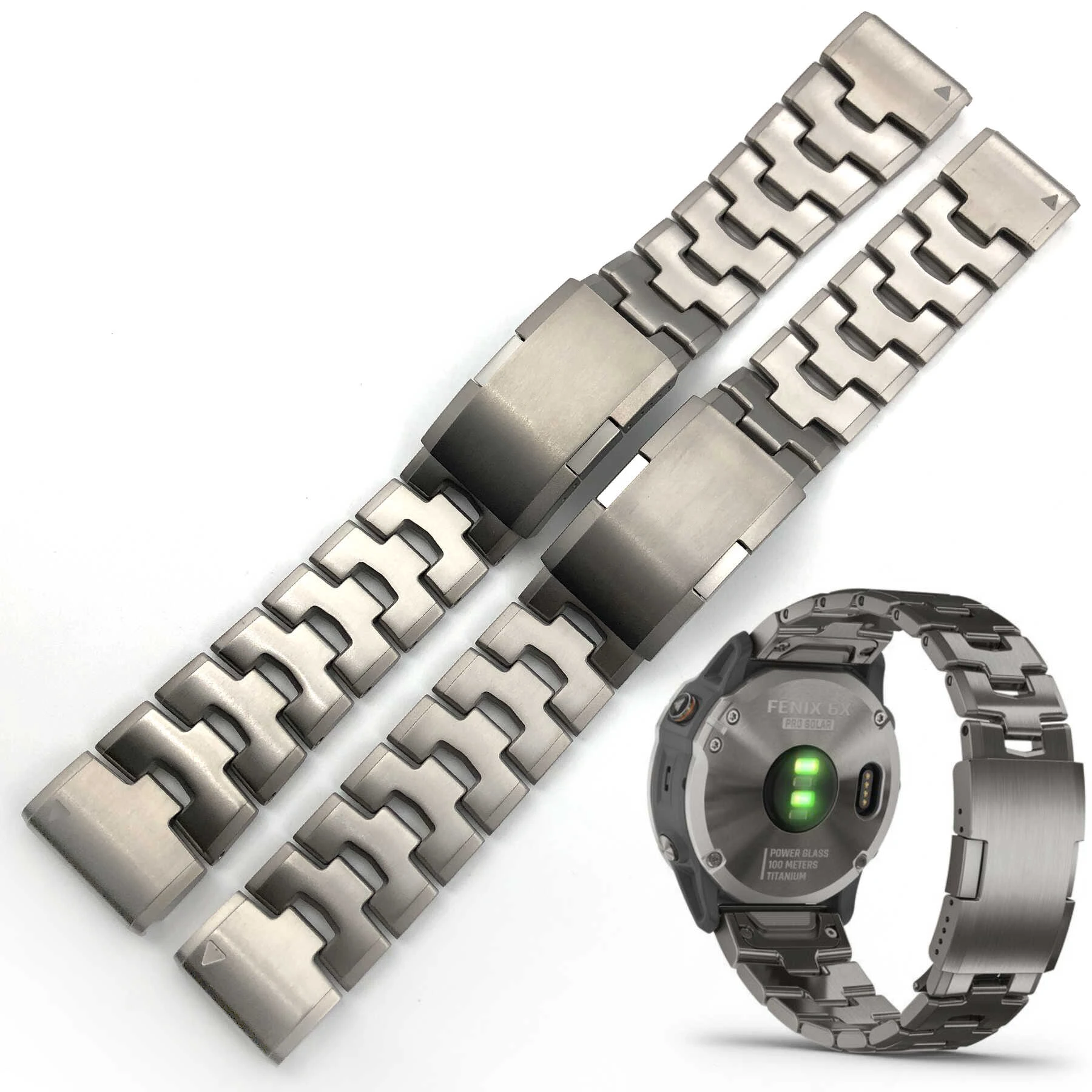 22mm 26mm Quick-Release watch Strap for Garmin Fenix 7X Fenix 8 Quatix Approach S60 Forerunner 935 Quatix MARQ Titanium bracelet