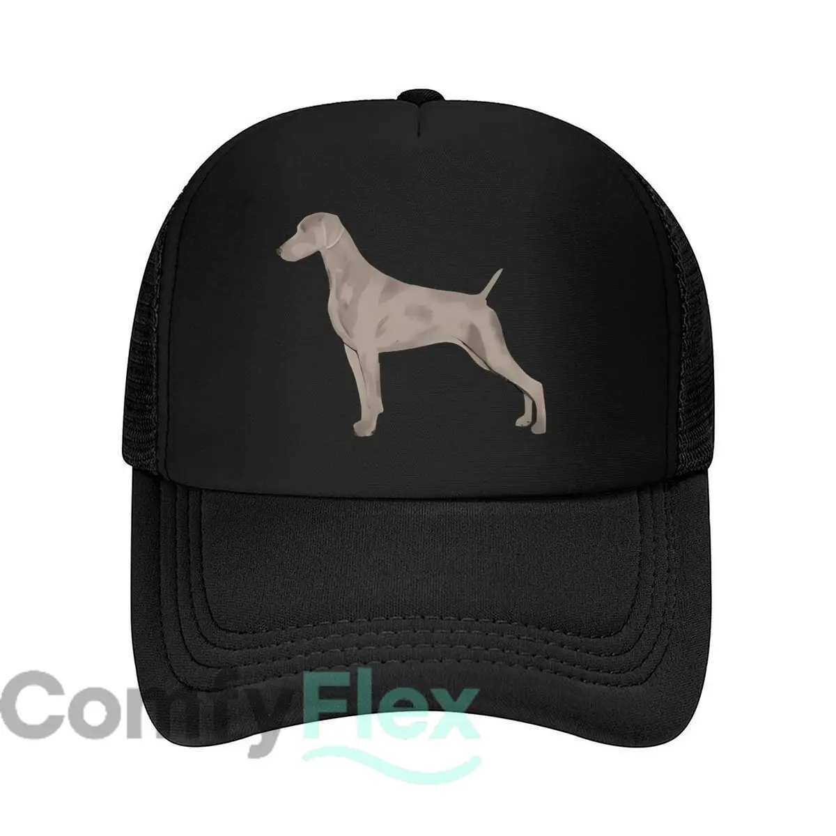 Weimaraner Dog Silhouette Gorra de béisbol de malla de moda Sombreros casuales transpirables al aire libre para hombres y mujeres