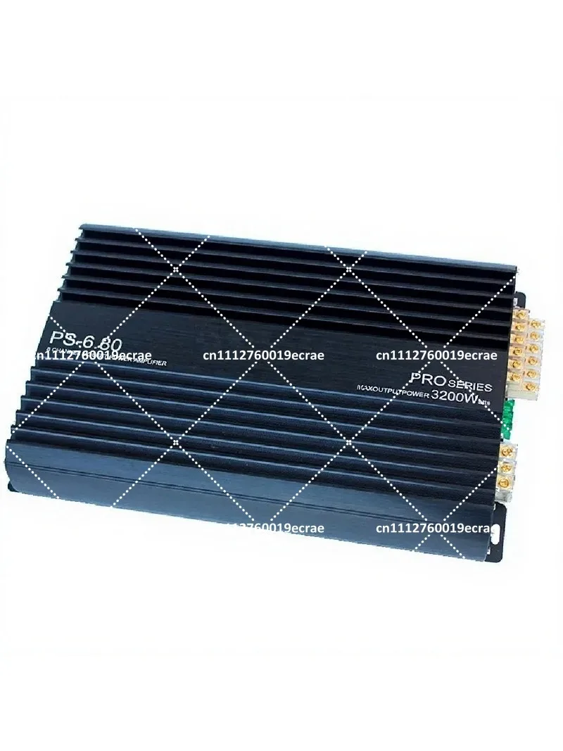 12V Six Channel 120Wx6 Car Audio Power Amplifier with Subwoofer Midrange 3-Way Crossover