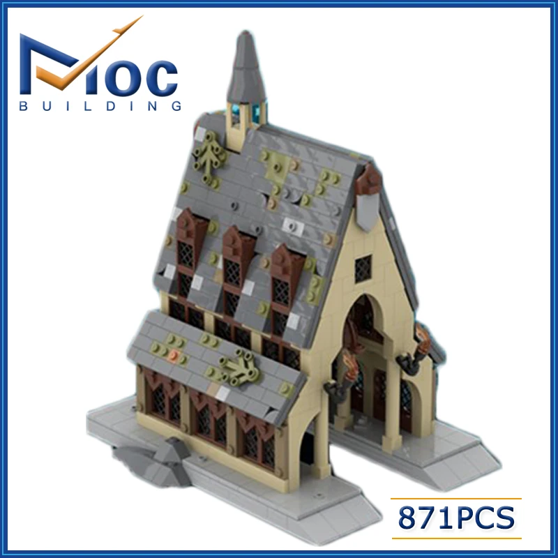 871PCS HP Modular Classic Movie Magic Castle Boathouse MOC Building Block Model DIY Assembly Brick DIY Toy For Gift MOC-126803