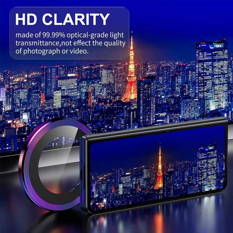 Anillo Protector de cámara para Samsung Galaxy Z Fold6 Fold 6 zFold6 5G, cristal templado, tapa de Metal Samsun ZFold 6