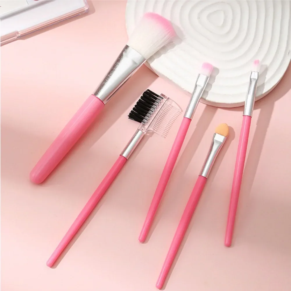 5Pcs  Portable Mini Cosmetic Brushes Kit Professional Eyeshadow Blush Loose Powder Brushes Makeup Brushes Sets Косметика