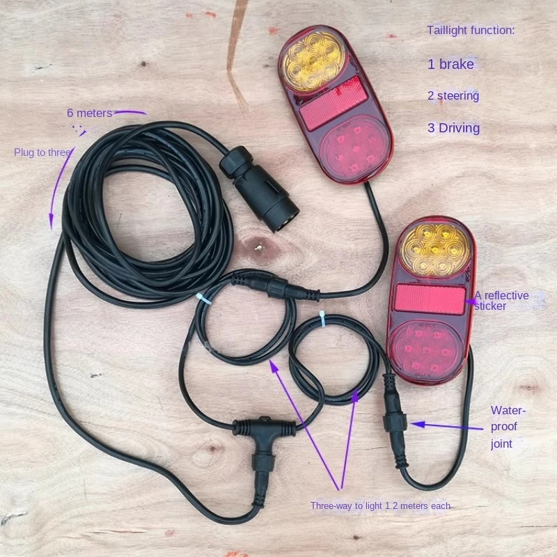 

Waterproof Led Trailer Taillight Wiring Harness Suit, Integrated Wiring, Especially Suitable for Yachts