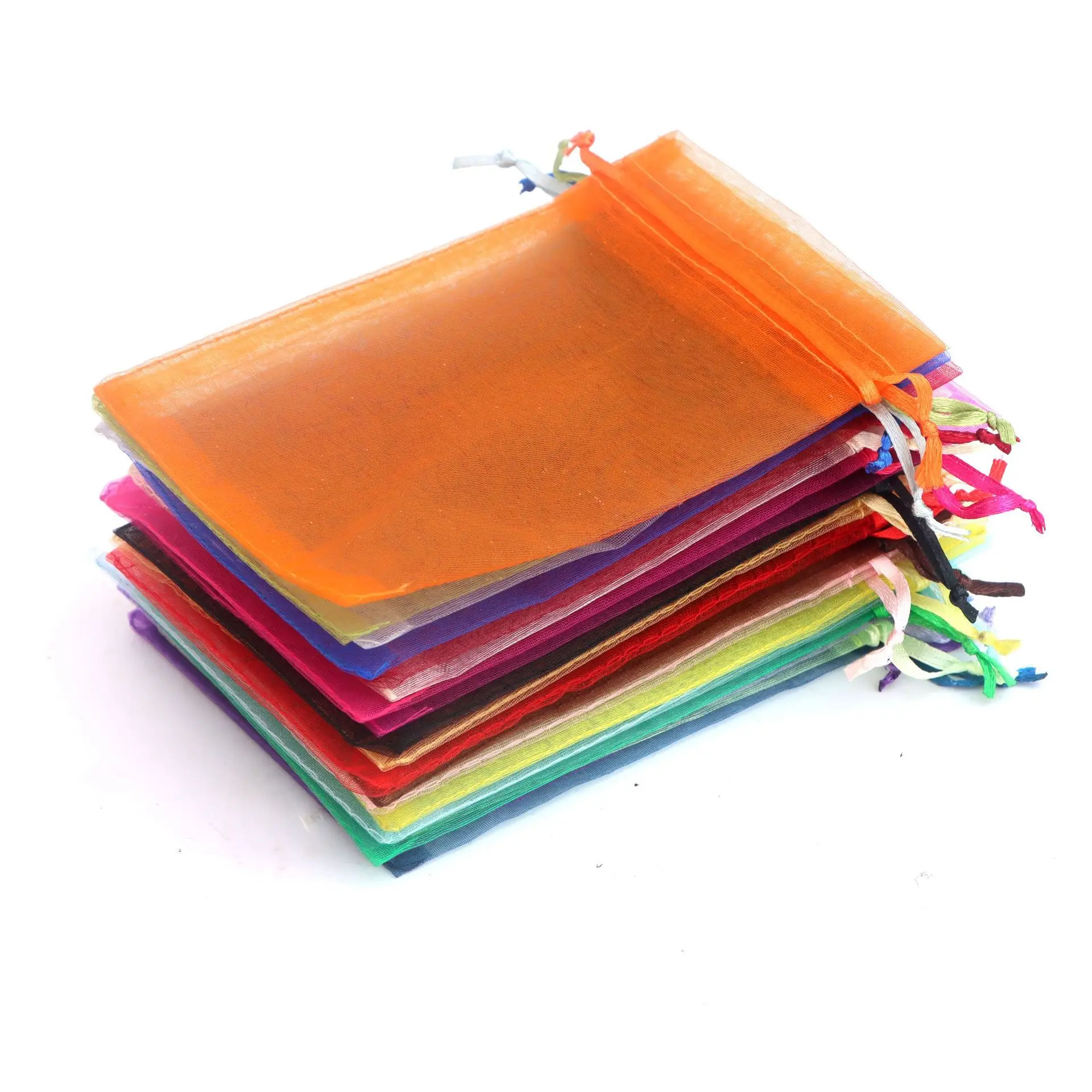 20 Stück/Lot Organza-Geschenktüten, zuziehbare Netzbeutel, bunte Geschenktaschen für Schmuck, Ornamente, Süßigkeitenverpackungen, Hochzeits- und Partydekoration – Detail 6
