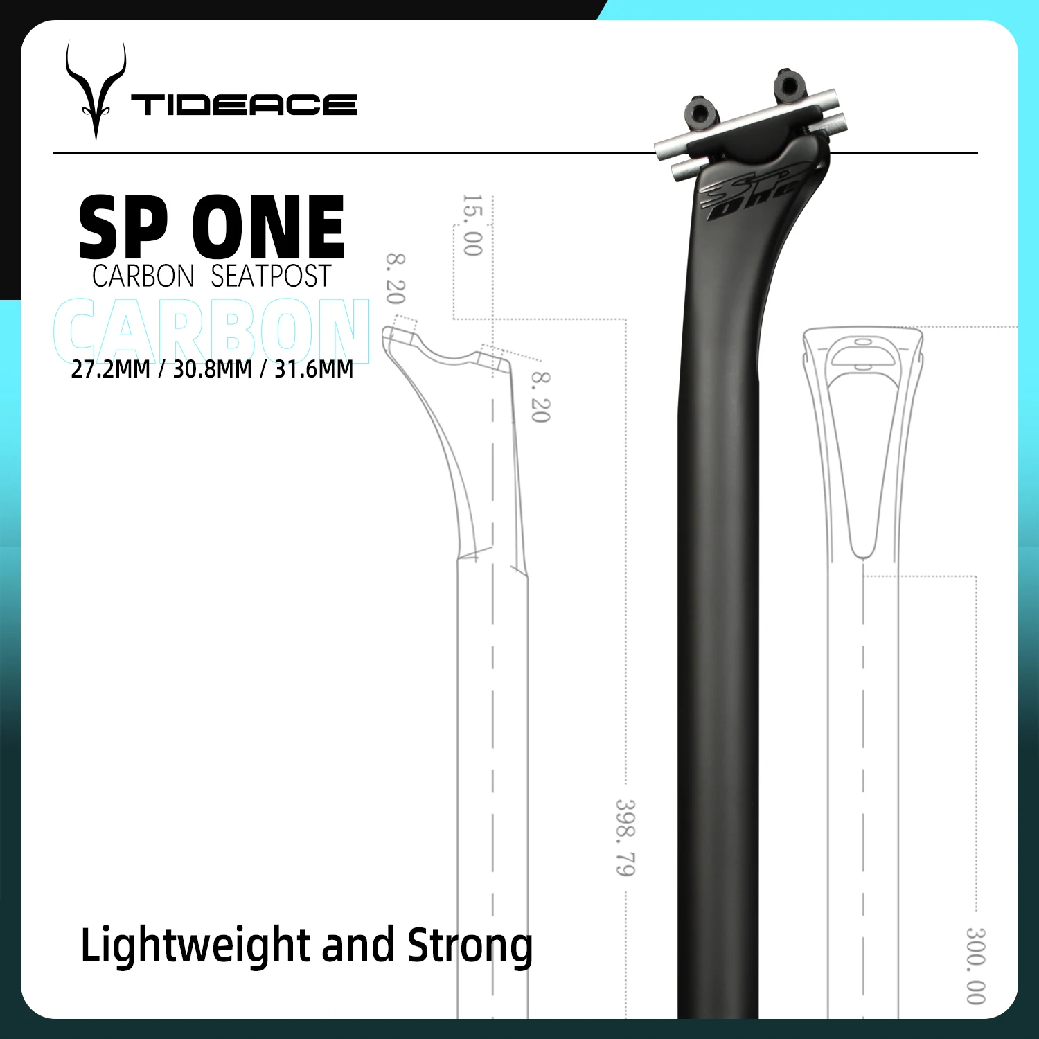 خفيفة للغاية 190 جرام مقعد دراجة الطريق الجبلية الحصى إزاحة 15 °   أجزاء مقعد الدراجة الخفيفة للغاية 400 مم من ألياف الكربون #4