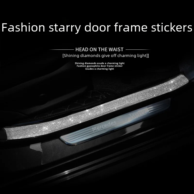 Car Door Sill Protector Sticker Inlaid Rear Trunk Welcome Mat Footstep Protection Decorative Sticker Anti-scratch