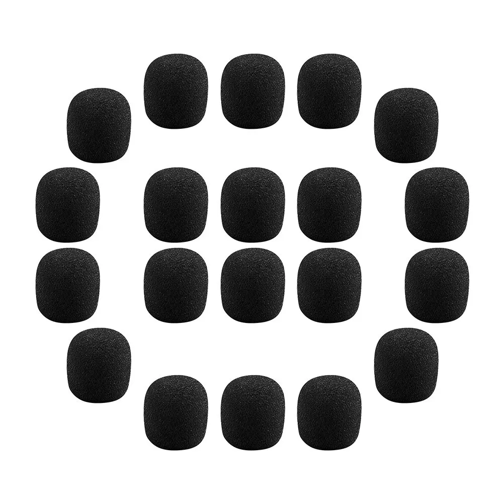 40Pcs Lapel Microphone Covers Supplied Sponge Protective Shield Noise Reduction Moisture Proof Mic Accessories