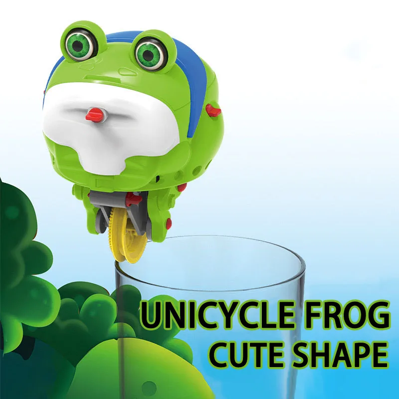 Copo elétrico uma roda sapo equilíbrio carro andando fio brinquedo auto balanceamento criativo ciência e educação puzzle brinquedo