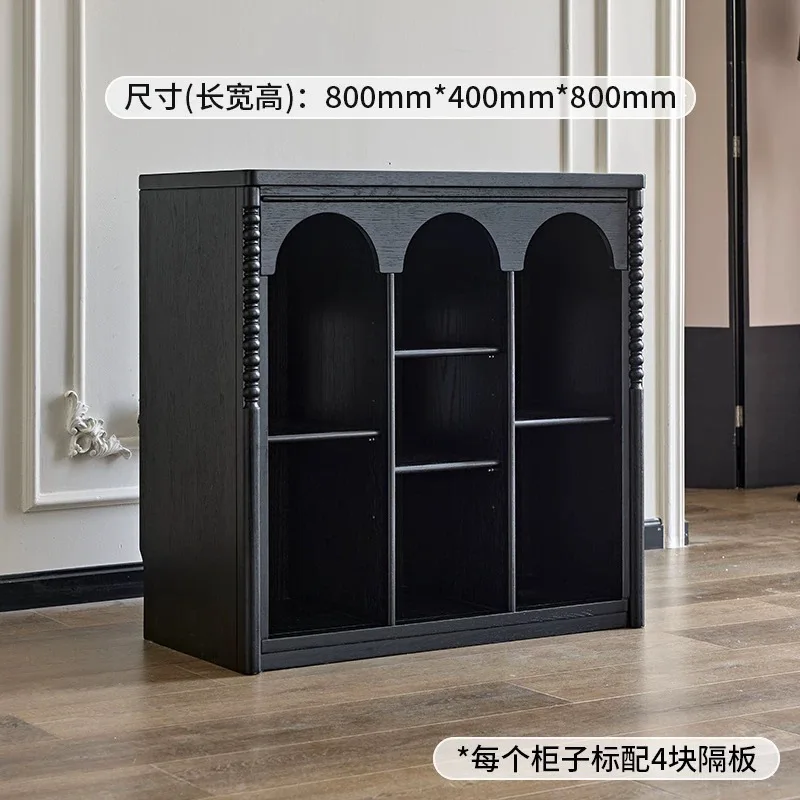 Антикварная обеденная сторона из цельного дерева в стиле ретро у стены, чайная веранда для хранения, шкафчик для красоты, гостиной, дома