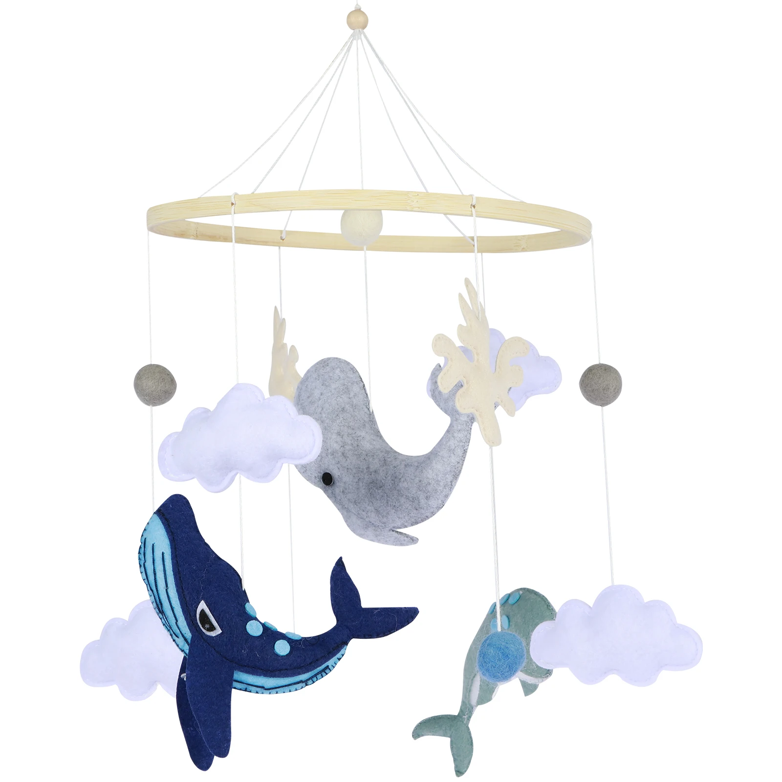 Baby Crib Mobile Montessori Ocean Animals Crib Mobile Soothing Crib Nursery Mobile Decorative Baby Nursery Mobiles with Hanging