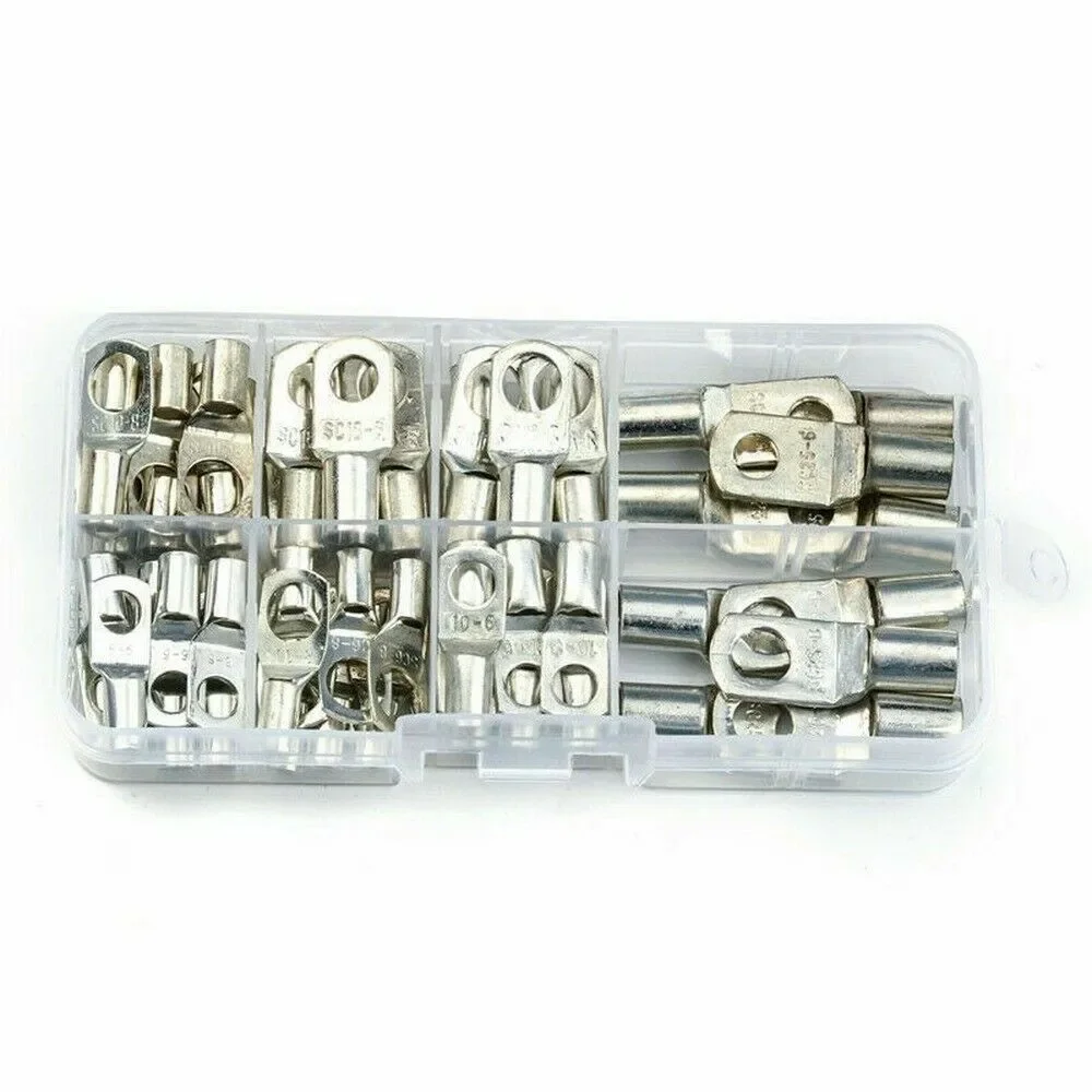 Flexible Crimping and Welding Options Copper Tube Terminals Battery Welding Cable Lug Ring Crimp Connector Kit