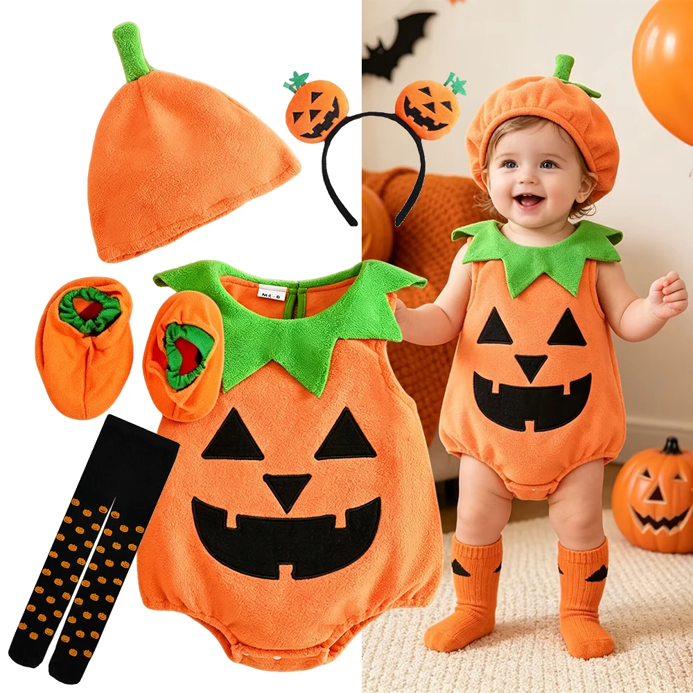 Romper Onesie Baby - 귀여운 호박 자수 아기 롬퍼 유아용