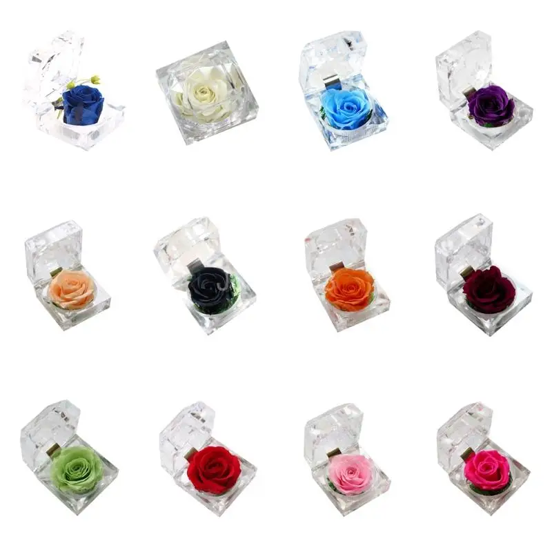 

Q6PE Immortal Flowers Real Rose for Fresh Flower Preserved Flower Rose Gifts for Birt