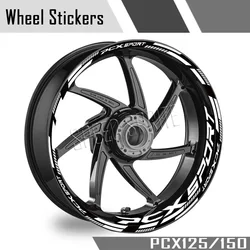 Autocollants de roue de moto de coulée, décalcomanies de moyeu, bande de rayure de jante pour Honda PCX125, PCX 125, PCX150, PCX 150, accessoires de moto