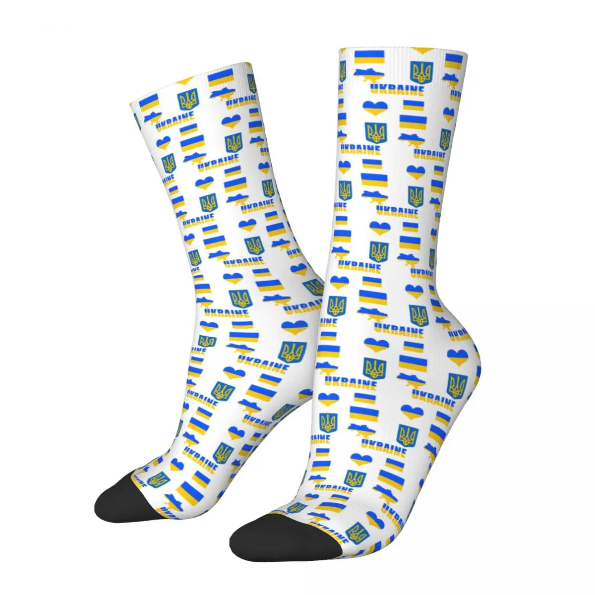 Ukraine Sticker Pack Sticker Men's Socks Vintage Harajuku Europe Street Style Novelty Pattern Crew Sock