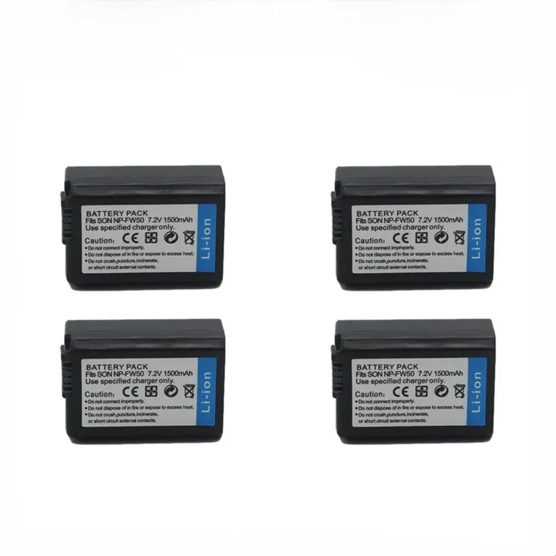 

4X 2000mAh NP-FW50 NP FW50 Battery For Sony A6000 A6400 A6300 A6500 A7 A7II A7RII A7SII A7S A7S2 A7R