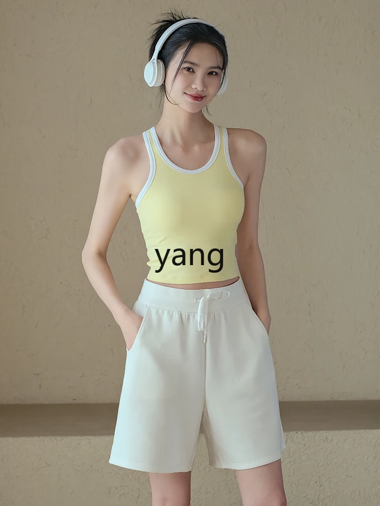 CX summer loose high waist belly five points yoga pants wear running training fitness pants