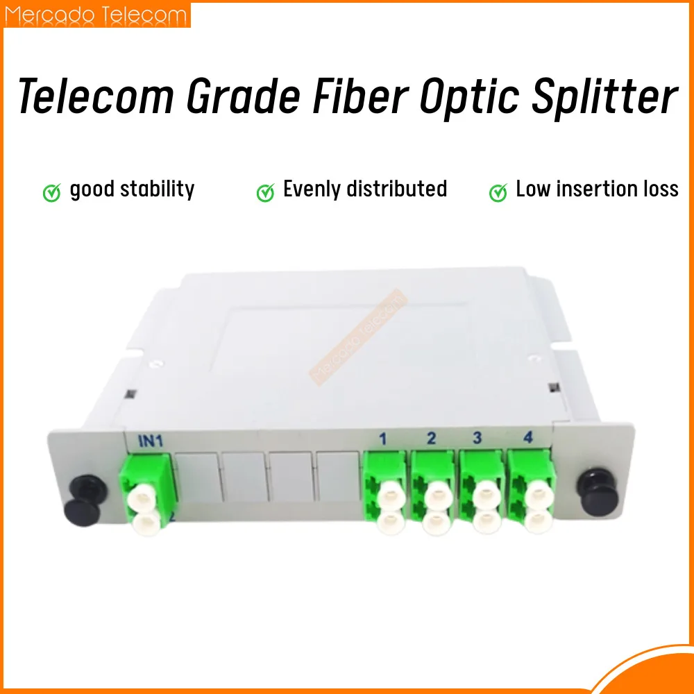 LC APC PLC 2x8 Fiber Optic Splitter Box Cassette Card Inserting PLC Splitter FTTH Fiber Optical Coupler Splitter