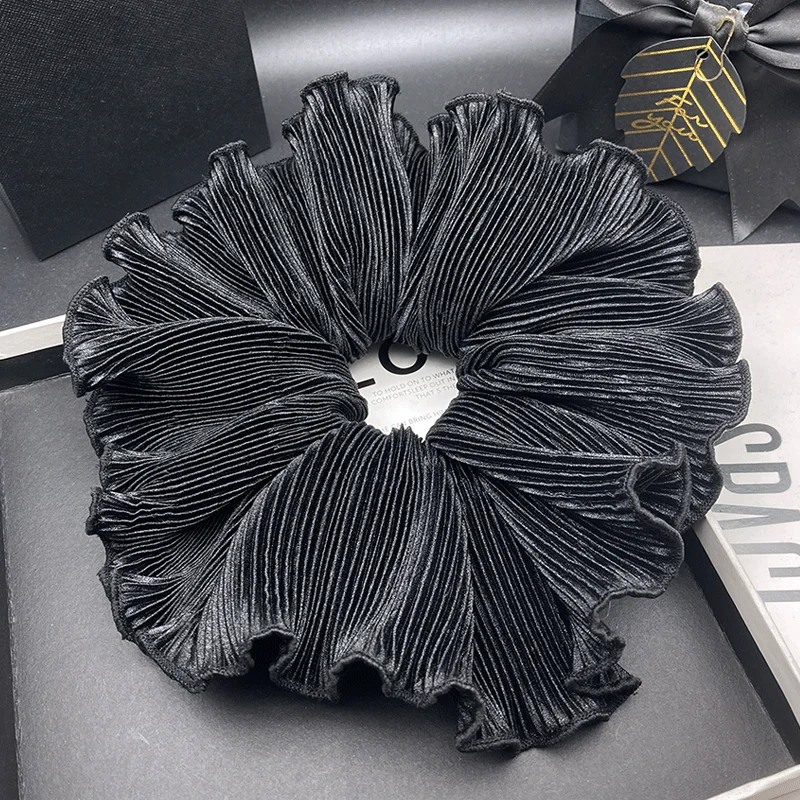 Black Retro Hair Circle Women's Slippers Autumn Winter Fashion Elegant Hair Band Elastic Hair Band Fashion Hair Accessories