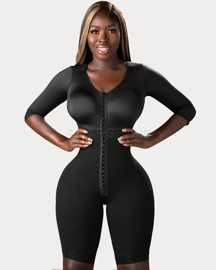 Fajas Colombianas para postcirugía, tecnología de encogimiento de cintura de cuerpo completo, 3 niveles de gancho de compresión, faja de resultados
