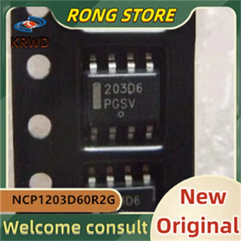 10PCS 203D6 20306 New and Original Chip IC SOP-8 NCP1203D60R2G NCP1203D60R2 NCP1203D60R NCP1203D60 1203D60 NCP1203