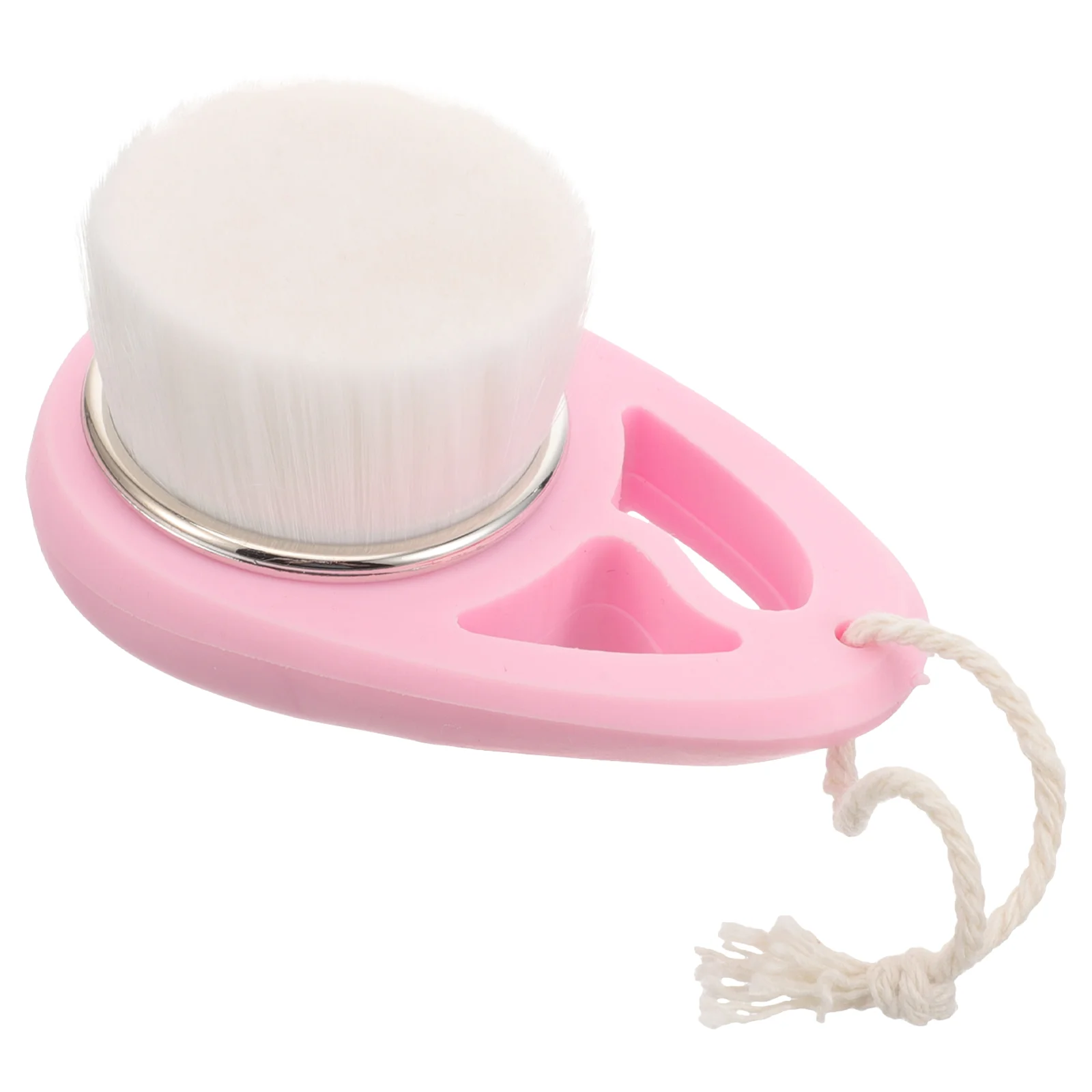 Face Exfoliating Brush Silicone Handle Double-sided Cleansing (pink) Makeup Scrubber Exfoliator Facial