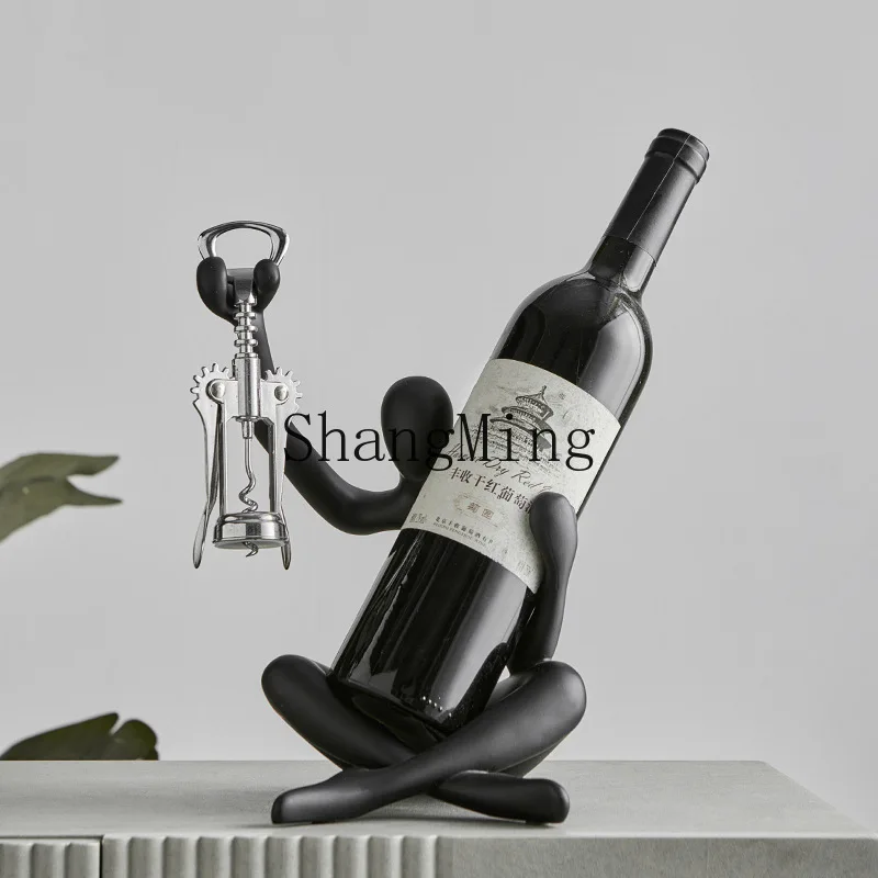 DSA labeling resin hollow figure wine rack living room dining room home decoration wine cabinet decoration soft decoration
