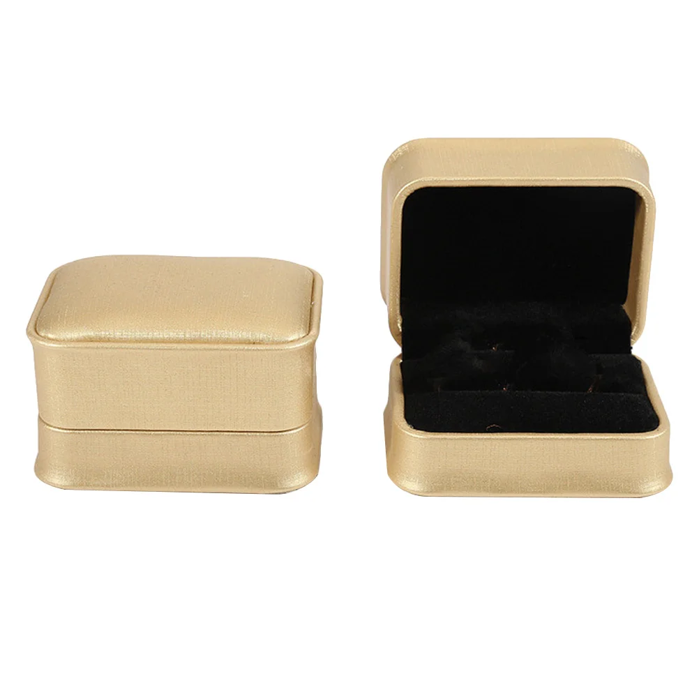 

Couple Ring Box Luxury Jewelry Storage Case Gift Box For Wedding Engagement Anniversary Jewelry Display Organizer Party Favors