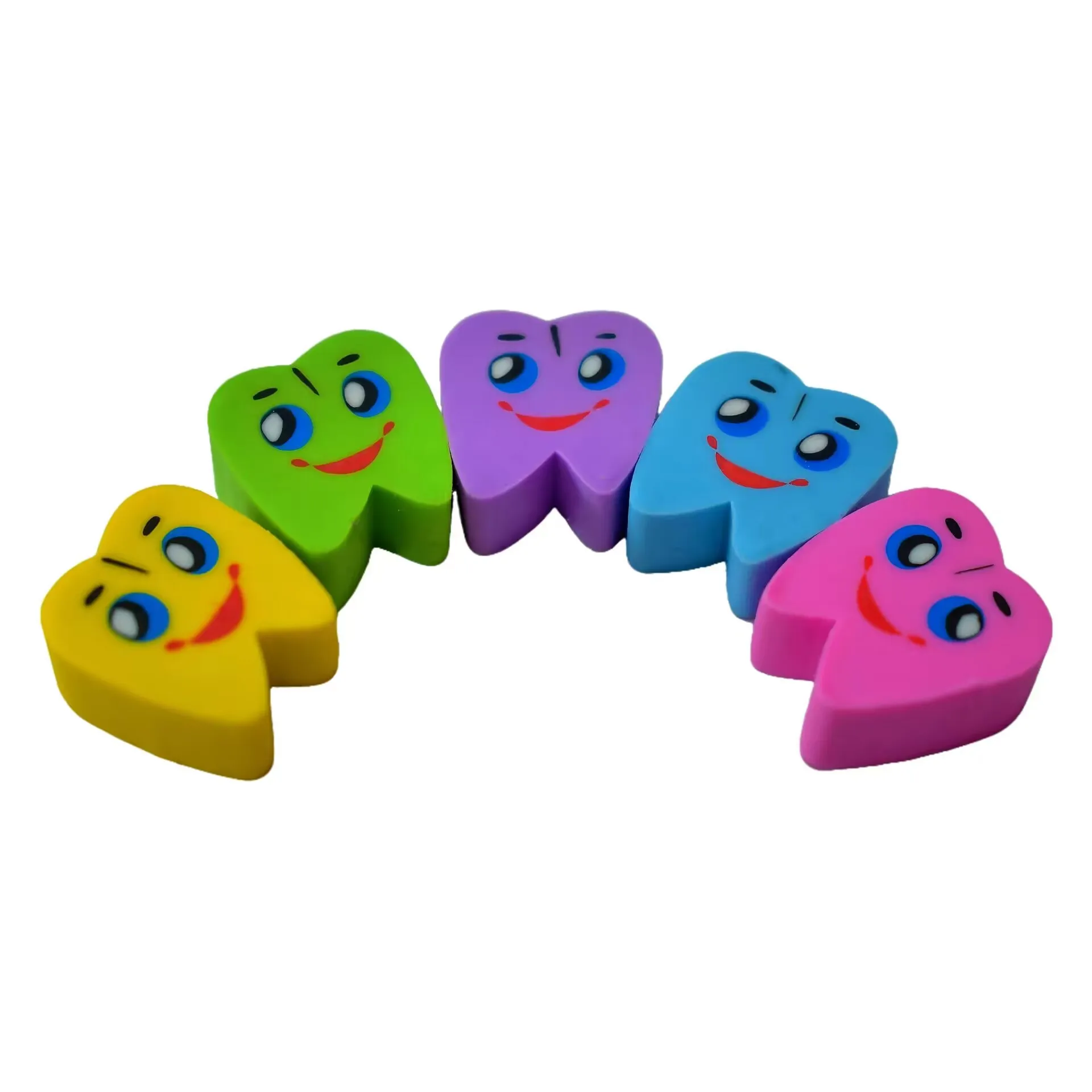 50pcs/bag Rubber Erasers Tooth Shaped Dentist Dental Clinic School Gift Student Mini Erasers Stationery Supplies