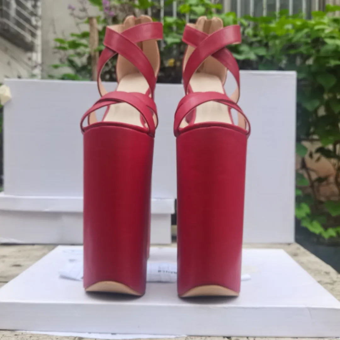 SHOFOO shoes Beautiful women\'s high heeled sandals. About 30 cm heel height. Summer women\'s shoes. Customized shoes. Ultra high