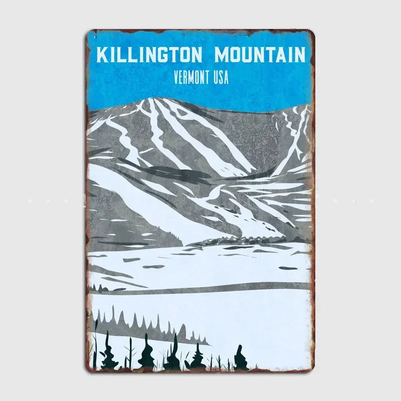 

Travel Holiday Killington Mountain Retro Metal Plaque Poster Club Home Indoor Decor Tin Sign Room Decor Wall Decoration