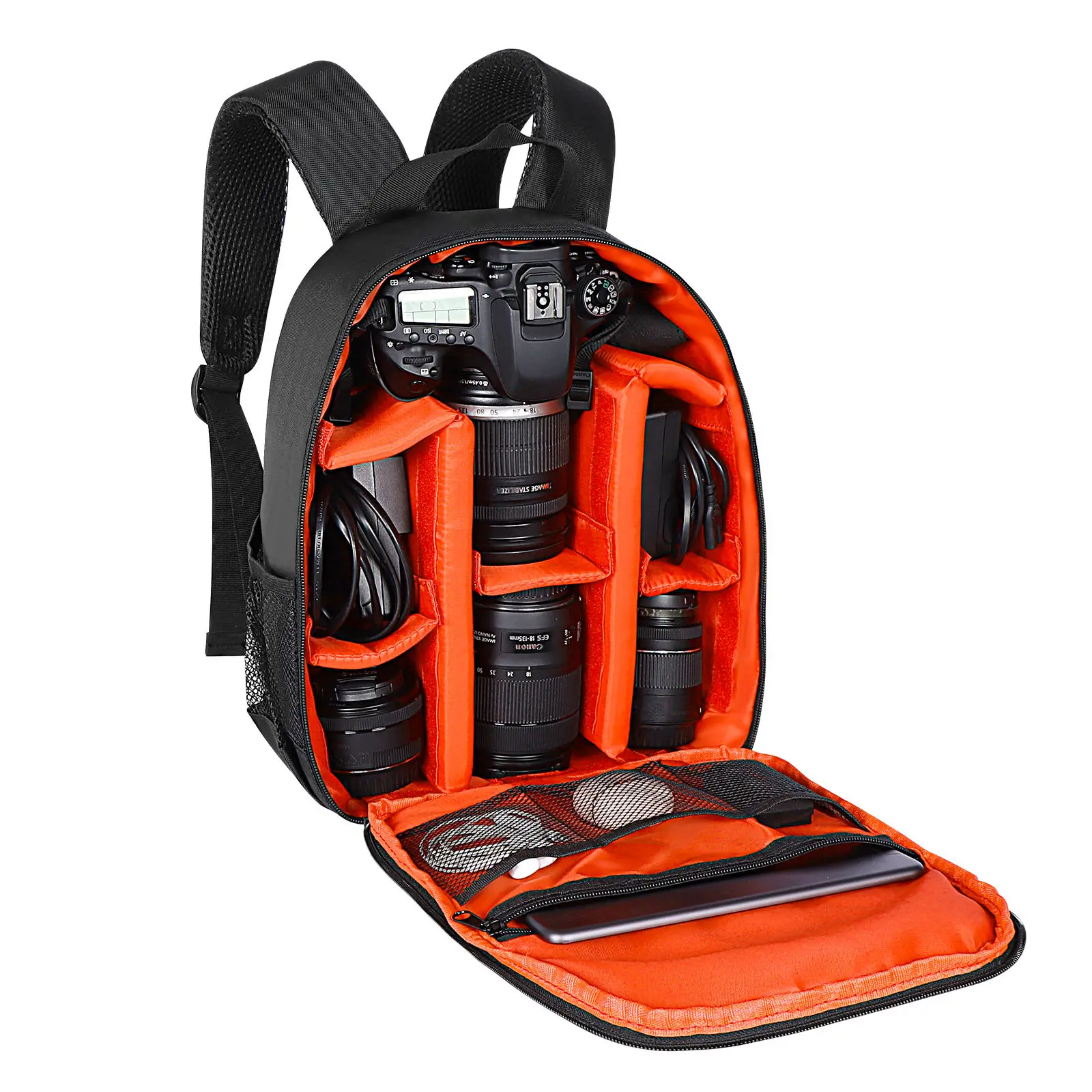 حقيبة ظهر مخصصة للكاميرا بشعار شخصي مقاوم للماء من النايلون حقيبة تصوير قابلة للتخصيص متعددة الوظائف للسفر في الهواء الطلق